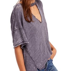 Free People Jordan Cut Out V-Neck Tee | Size Small